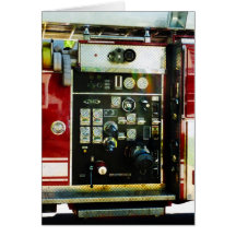 Gauges on Fire Truck Greeting Cards