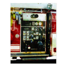 Gauges on Fire Truck Postcards