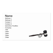 Gavel and Engagement Ring Business Card