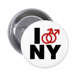 Gay Marriage New York Pinback Button
