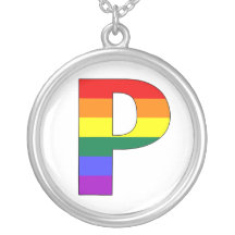 Gay Pride Diversity Rainbow Initial Necklaces