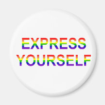 Gay Pride - Express Yourself Refrigerator Magnets