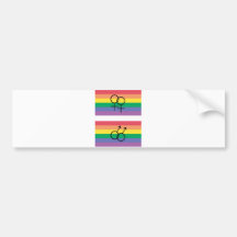 Gay pride flag bumper sticker