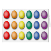 Gay Pride Flag Eggs Card
