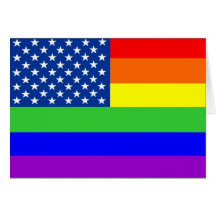 Gay Pride Flag Greeting Card