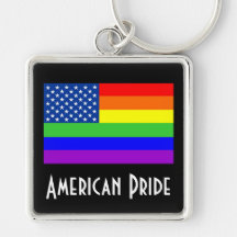 Gay Pride Flag Key Chain