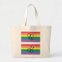 Gay pride flag tote bag