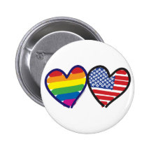GAY-PRIDE-HEART-AND-FLAG PINBACK BUTTON