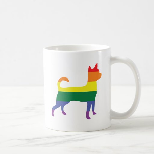Gay Pride Rainbow Chihuahua Mug