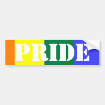 Gay Pride Rainbow Flag Bumper Stickers