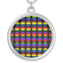 Gay Pride Rainbow Floral Abstract Custom Jewelry