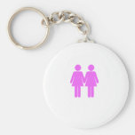 Gay Pride Women Pink Keychain