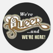 GAY STICKERS - Queer 'n Here