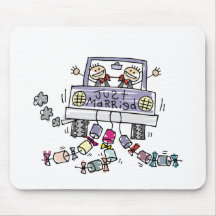 Gay Wedding Just Married Mouse Mats