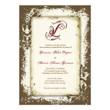 GC- Dashing Damask - L - Red Custom Invites