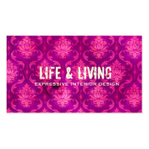 GC | Life & Living Damask Pink N Purple Business Card