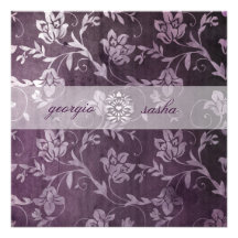 GC | Passionately Purple Floral Vintage Custom Invitation