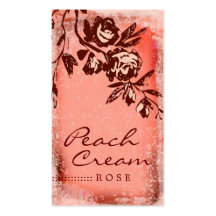 GC | Peach  Cream Rose Business Card
