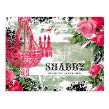 GC Shabby Garden Couture Chandelier Postcards