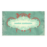 GC | Tantalising Turquoise Red "Aged" Business Card Templates