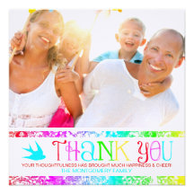 GC Thank You Rainbow Bird Personalized Invitation
