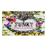 GC | Whimsical Vintage Charm Bee Damask Business Card