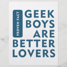 Geek boys are better lovers flyer design