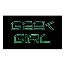 Geek Girl Profile Card Business Card Template