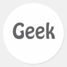 geek round stickers