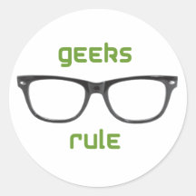 Geeks Rule Eyeglasses Stickers