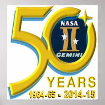 Gemini 50th Anniversary Logo Poster