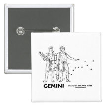 Gemini (May 21st - June 20th) Pinback Buttons
