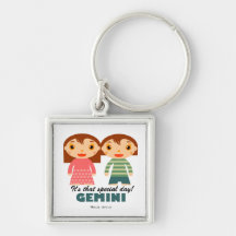 Gemini Zodiac for kids Key Chains