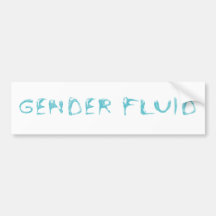 Gender fluid bumper sticker