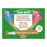 Gender Reveal Party Invitation Baseball Sports