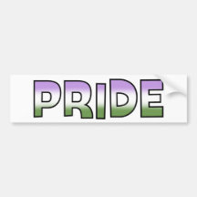 Genderqueer Pride Bumper Stickers