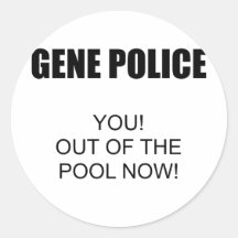 Gene Police Round Sticker
