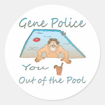 Gene Police Round Stickers