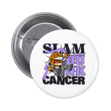 General Cancer - Slam Dunk Cancer Pinback Button