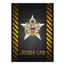 General Staff Branch Insignia Custom Invites