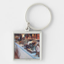 General Store With Scales Key Chain