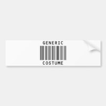 Generic Halloween Costume Bumper Stickers