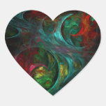 Genesis Abstract Art Heart Sticker