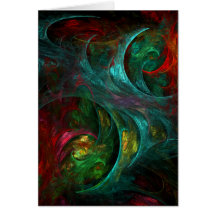 Genesis Abstract Art Note Card