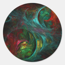 Genesis Abstract Art Round Sticker