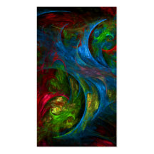 Genesis Blue Abstract Art Business Card