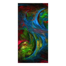 Genesis Blue Abstract Art Photo Card