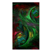 Genesis Green Abstract Art Business Card