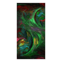Genesis Green Abstract Art Photo Card