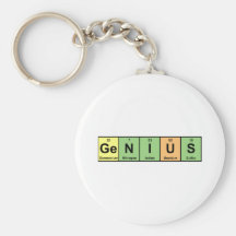 Genius - Periodic Table of Elements Products Key Chain